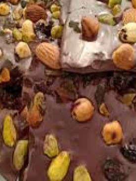 شوكولا مجففة بالتبريد مع المكسرات