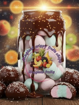 مارشميلو مجفف مغطس بالشوكولا